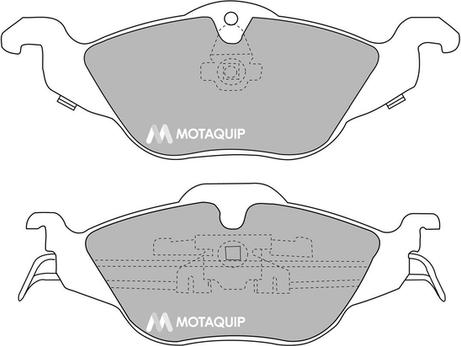 Motaquip LVXL287 - Комплект спирачно феродо, дискови спирачки vvparts.bg