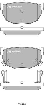 Motaquip LVXL236 - Комплект спирачно феродо, дискови спирачки vvparts.bg