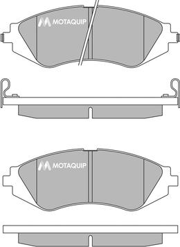 Motaquip LVXL222 - Комплект спирачно феродо, дискови спирачки vvparts.bg