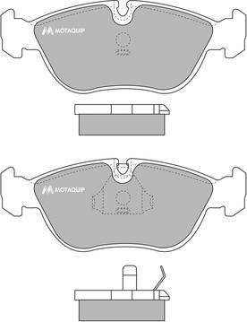 Motaquip LVXL741 - Комплект спирачно феродо, дискови спирачки vvparts.bg