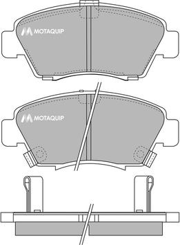 Motaquip LVXL752 - Комплект спирачно феродо, дискови спирачки vvparts.bg