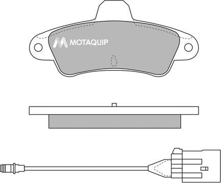 Motaquip LVXL781 - Комплект спирачно феродо, дискови спирачки vvparts.bg