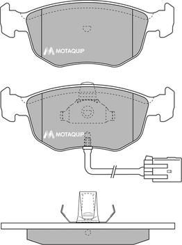 Motaquip LVXL782 - Комплект спирачно феродо, дискови спирачки vvparts.bg