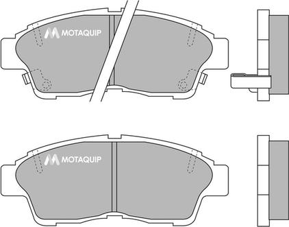 Motaquip LVXL734 - Комплект спирачно феродо, дискови спирачки vvparts.bg