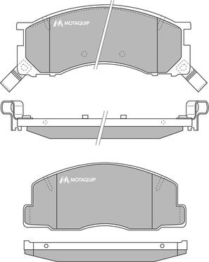 Motaquip LVXL737 - Комплект спирачно феродо, дискови спирачки vvparts.bg