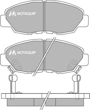 Motaquip LVXL774 - Комплект спирачно феродо, дискови спирачки vvparts.bg