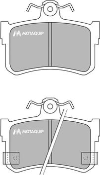 Motaquip LVXL772 - Комплект спирачно феродо, дискови спирачки vvparts.bg