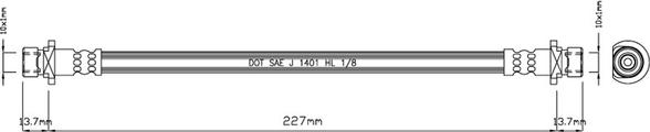 Motaquip VBH999 - Спирачен маркуч vvparts.bg