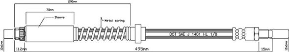 Motaquip VBH913 - Спирачен маркуч vvparts.bg