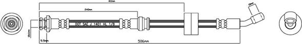 Motaquip VBH988 - Спирачен маркуч vvparts.bg