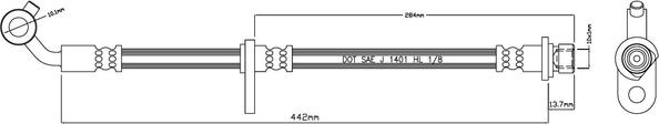 Motaquip VBH1051 - Спирачен маркуч vvparts.bg