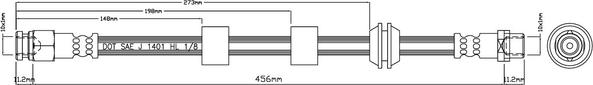 Motaquip VBH1066 - Спирачен маркуч vvparts.bg