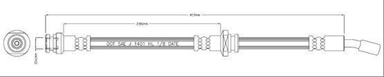 Motaquip VBH1033 - Спирачен маркуч vvparts.bg