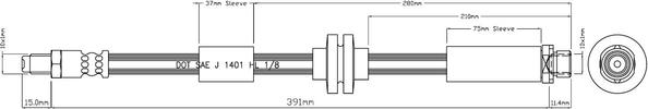 Motaquip VBH1158 - Спирачен маркуч vvparts.bg