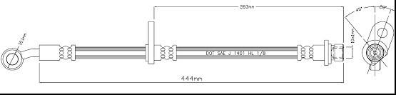 Motaquip VBH1161 - Спирачен маркуч vvparts.bg