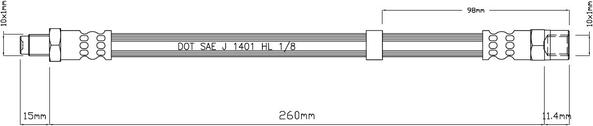 Motaquip VBH1100 - Спирачен маркуч vvparts.bg