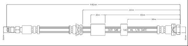 Motaquip VBH1230 - Спирачен маркуч vvparts.bg