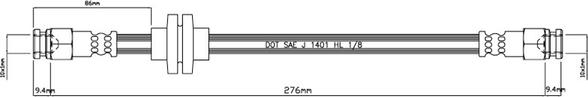 Motaquip VBH848 - Спирачен маркуч vvparts.bg