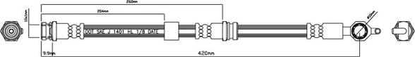 Motaquip VBH858 - Спирачен маркуч vvparts.bg