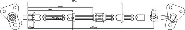 Motaquip VBH864 - Спирачен маркуч vvparts.bg