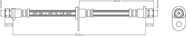 Motaquip VBH865 - Спирачен маркуч vvparts.bg