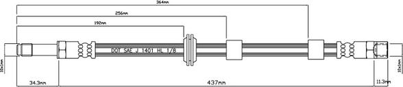 Motaquip VBH883 - Спирачен маркуч vvparts.bg