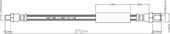 Motaquip VBH341 - Спирачен маркуч vvparts.bg