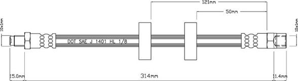 Motaquip VBH387 - Спирачен маркуч vvparts.bg