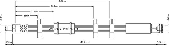 Motaquip VBH762 - Спирачен маркуч vvparts.bg