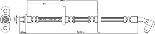 Motaquip VBH773 - Спирачен маркуч vvparts.bg