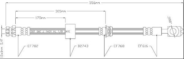 Motaquip VBJ421 - Спирачен маркуч vvparts.bg