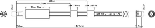 Motaquip VBJ554 - Спирачен маркуч vvparts.bg