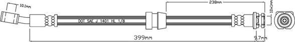 Motaquip VBJ503 - Спирачен маркуч vvparts.bg