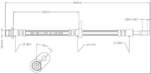 Motaquip VBJ514 - Спирачен маркуч vvparts.bg