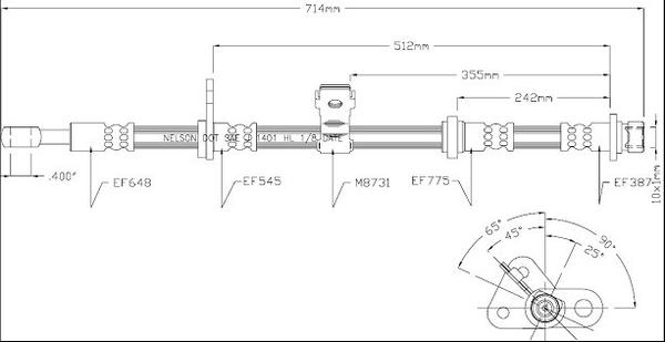 Motaquip VBJ572 - Спирачен маркуч vvparts.bg