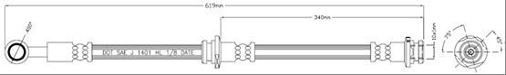 Motaquip VBJ628 - Спирачен маркуч vvparts.bg