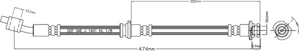 Motaquip VBJ627 - Спирачен маркуч vvparts.bg