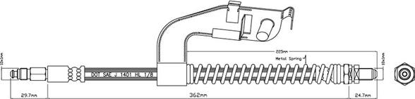 Motaquip VBJ172 - Спирачен маркуч vvparts.bg