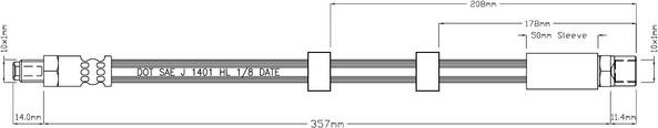 Motaquip VBJ250 - Спирачен маркуч vvparts.bg