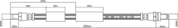 Motaquip VBJ258 - Спирачен маркуч vvparts.bg