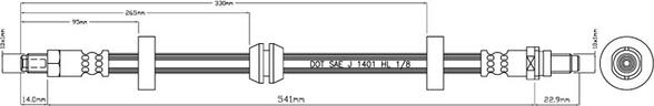 Motaquip VBJ257 - Спирачен маркуч vvparts.bg