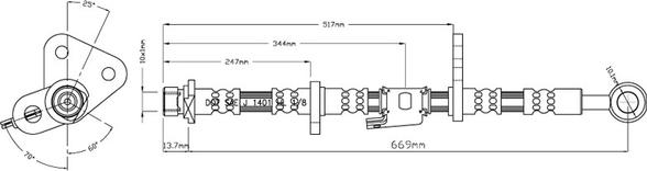 Motaquip VBJ215 - Спирачен маркуч vvparts.bg