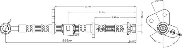 Motaquip VBJ216 - Спирачен маркуч vvparts.bg