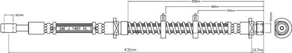 Motaquip VBJ223 - Спирачен маркуч vvparts.bg