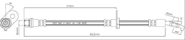 Motaquip VBJ277 - Спирачен маркуч vvparts.bg