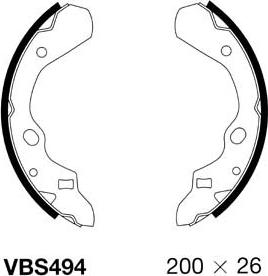 Motaquip VBS494 - Комплект спирачна челюст vvparts.bg