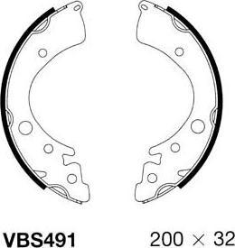 Motaquip VBS491 - Комплект спирачна челюст vvparts.bg