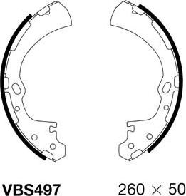 Motaquip VBS497 - Комплект спирачна челюст vvparts.bg