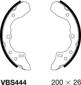 Motaquip VBS444 - Комплект спирачна челюст vvparts.bg