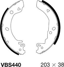 Motaquip VBS440 - Комплект спирачна челюст vvparts.bg